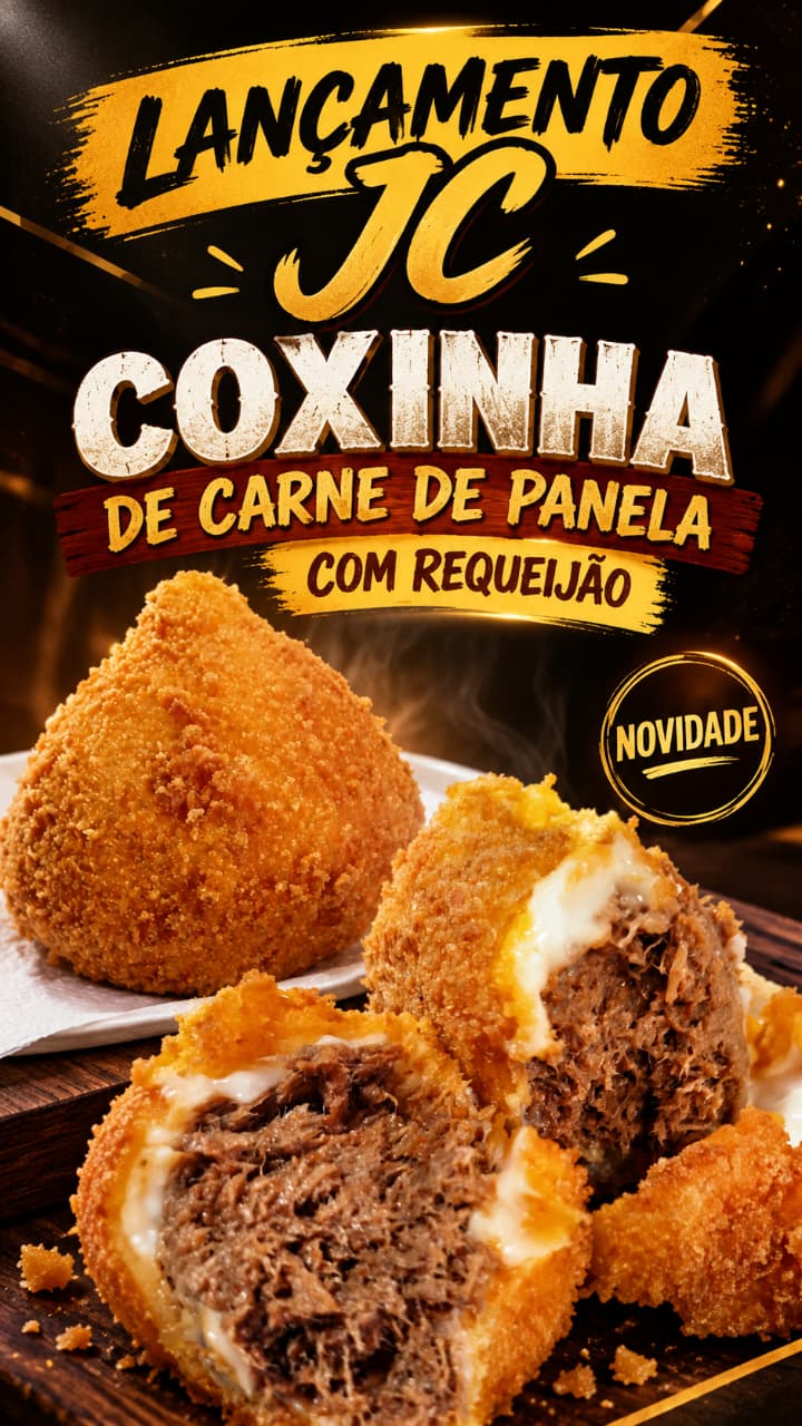Coxinha de carne de panela com requeijão